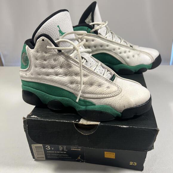 Air Jordan Air Jordan 13 Retro GS 'Lucky Green' DB6536-113 4.5 White - Picture 1 of 9